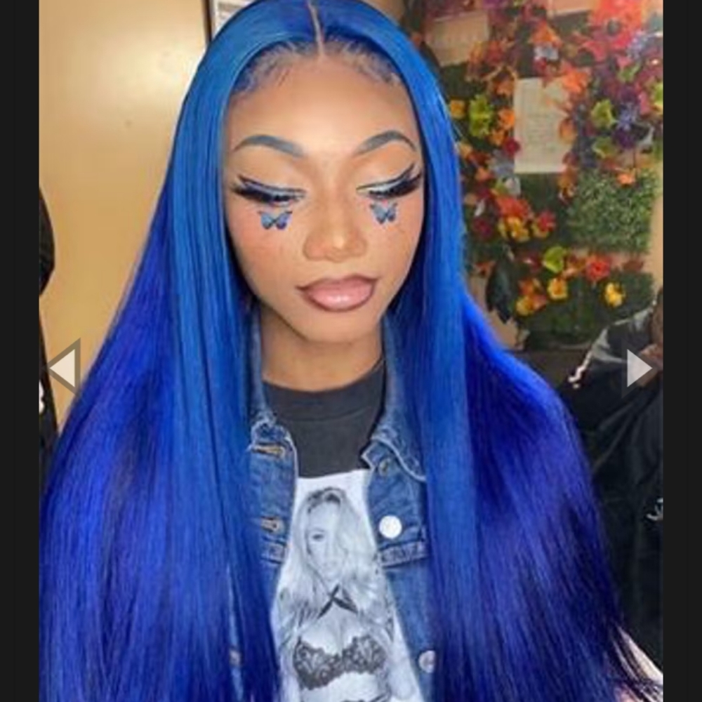 Blue pre parted lace wig π - Picture 4 of 7